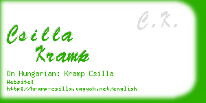 csilla kramp business card